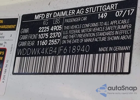 2018 Mercedes-Benz C 300 4Matic из США, поврежденный, VIN WDDWK4KB4JF618940